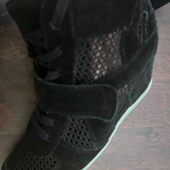 ASH Bowie Mesh Wedge Black Shoes Size 36 - Picture 12 of 15